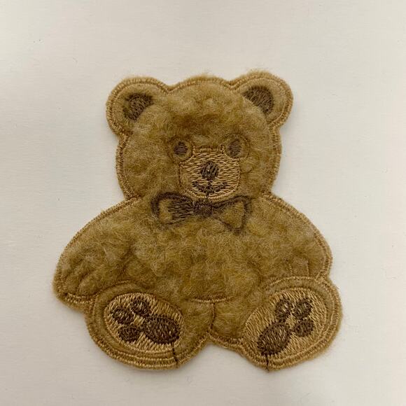 Large Lot of 18 Brown Furry Teddy Bear Plush Sew On Appliques Patches 3” Fuzzy - Picture 2 of 6